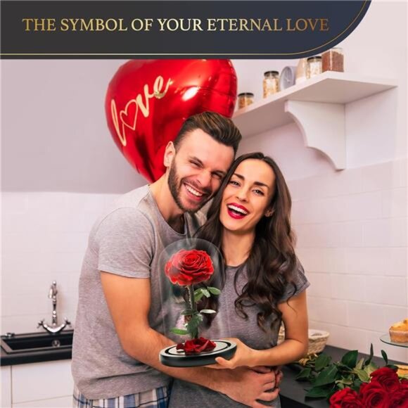 Forever Preserved Rose - Eternal Rose in Glass Dome - Beauty and The Beast Rose - Picture 5 of 7